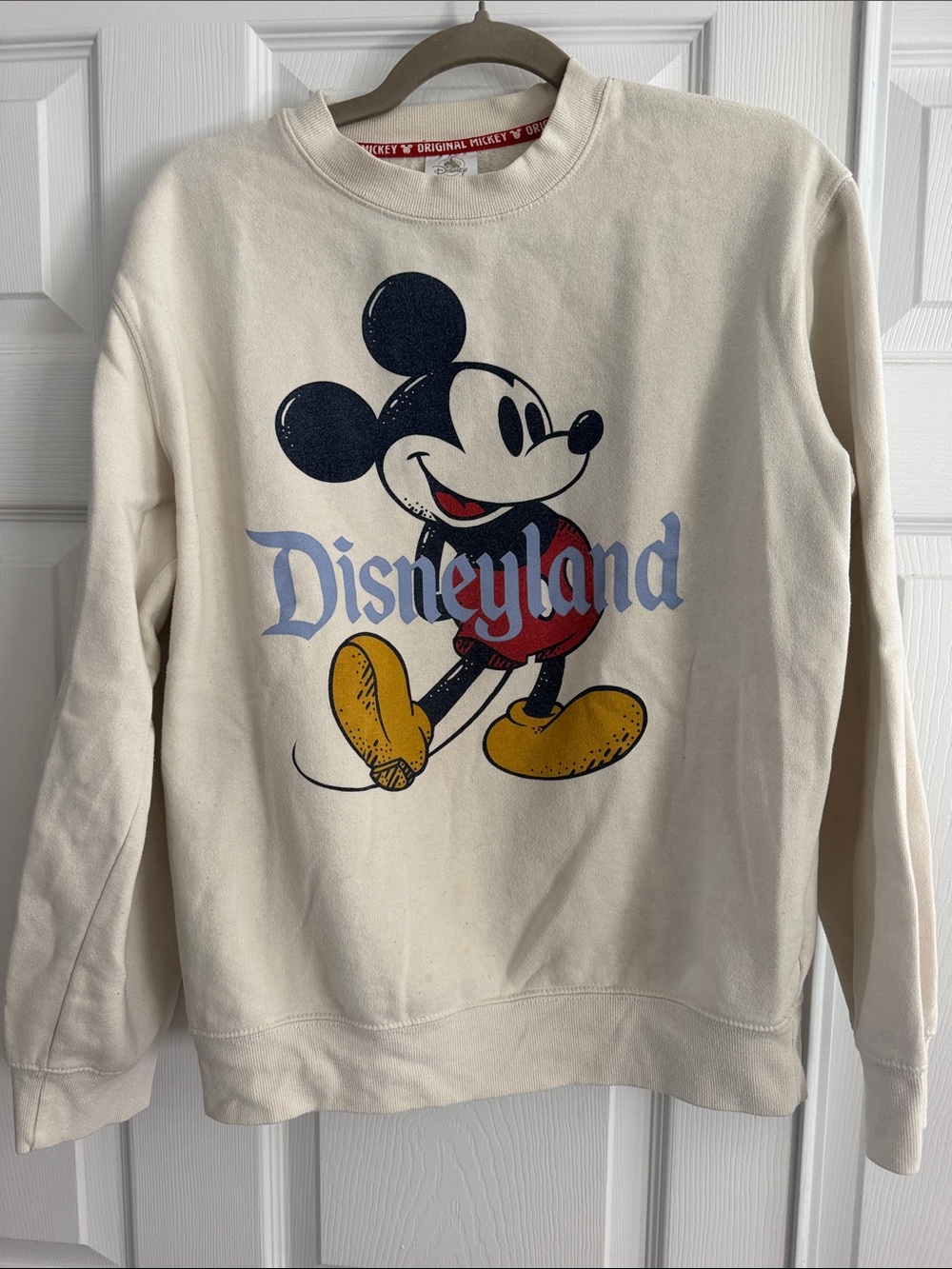 Disney Cream Mickey Disneyland Graphic Crewneck